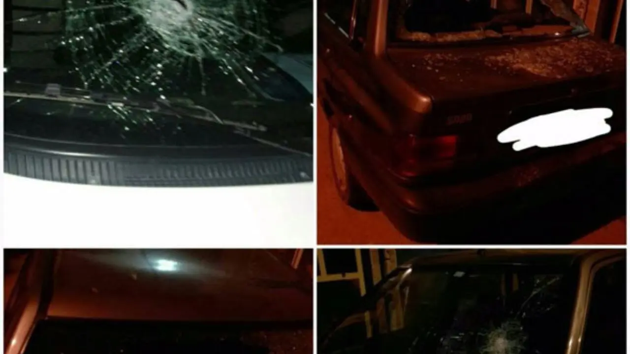 تخریب خودروهای پارک شده در ورامین