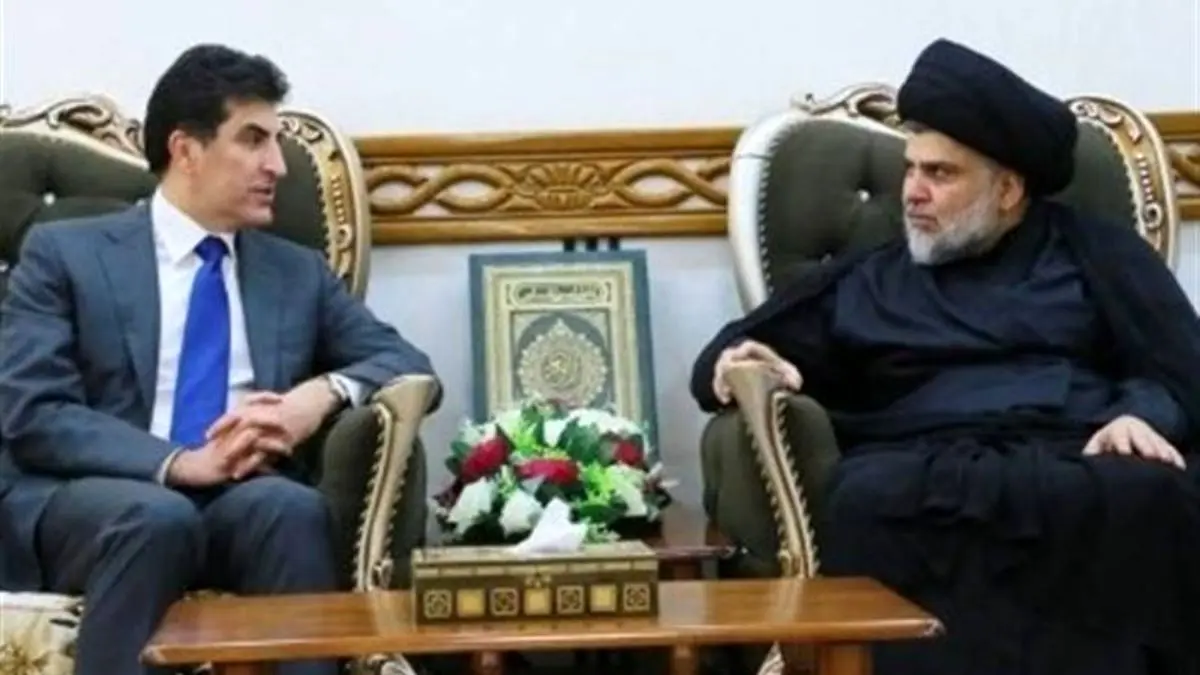 مقتدی صدر و نچیروان بارزانی بر لزوم تشکیل دولت ملی عراق تاکید کردند
