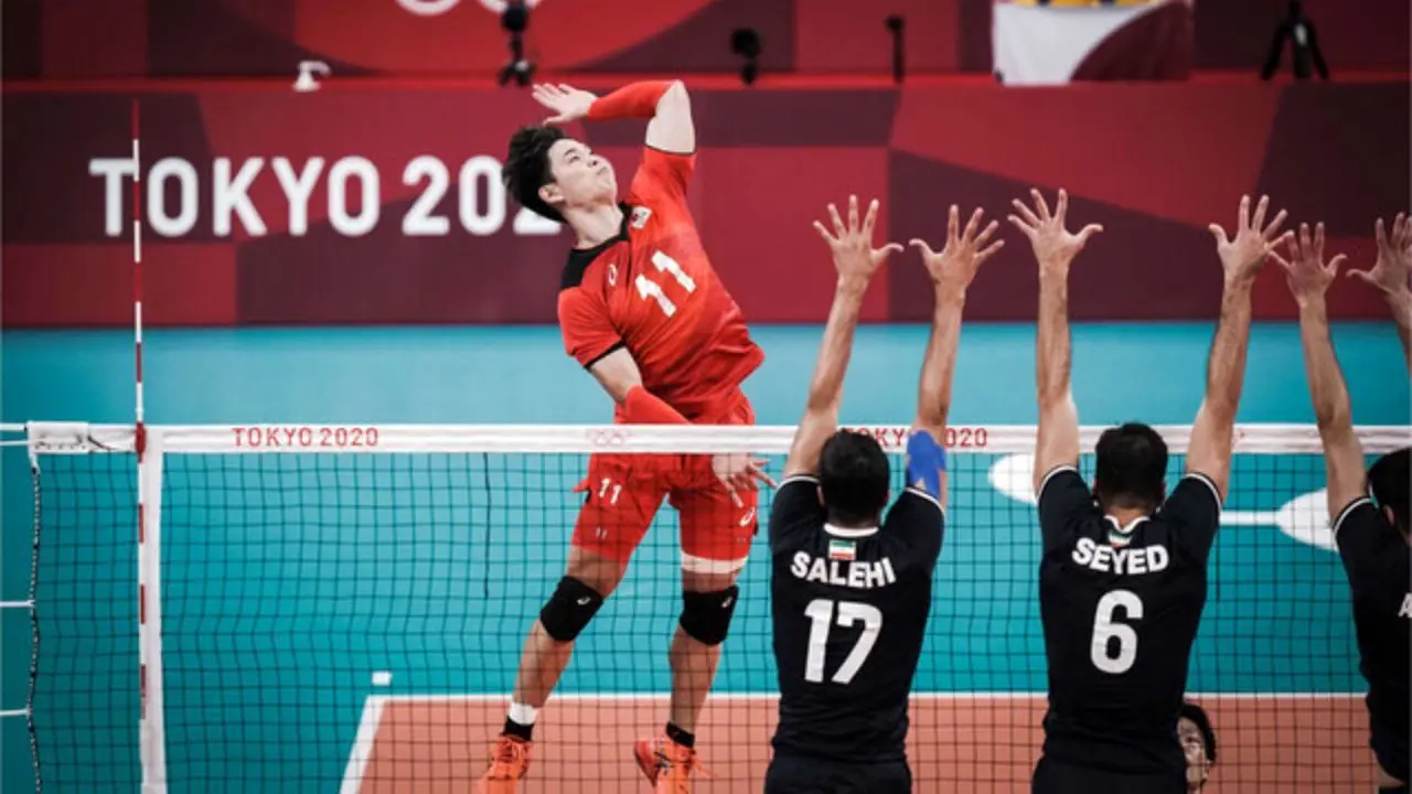 المپیک 2020| امید والیبال برای گرفتن سکو در المپیک به باد رفت/ شکست تلخ والیبال ایران مقابل ژاپن