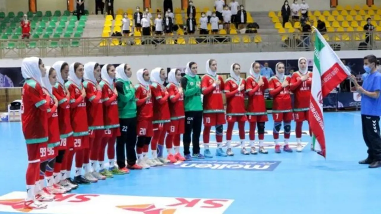تقابل تیم ملی هندبال زنان ایران مقابل کره در نیمه نهایی آسیا