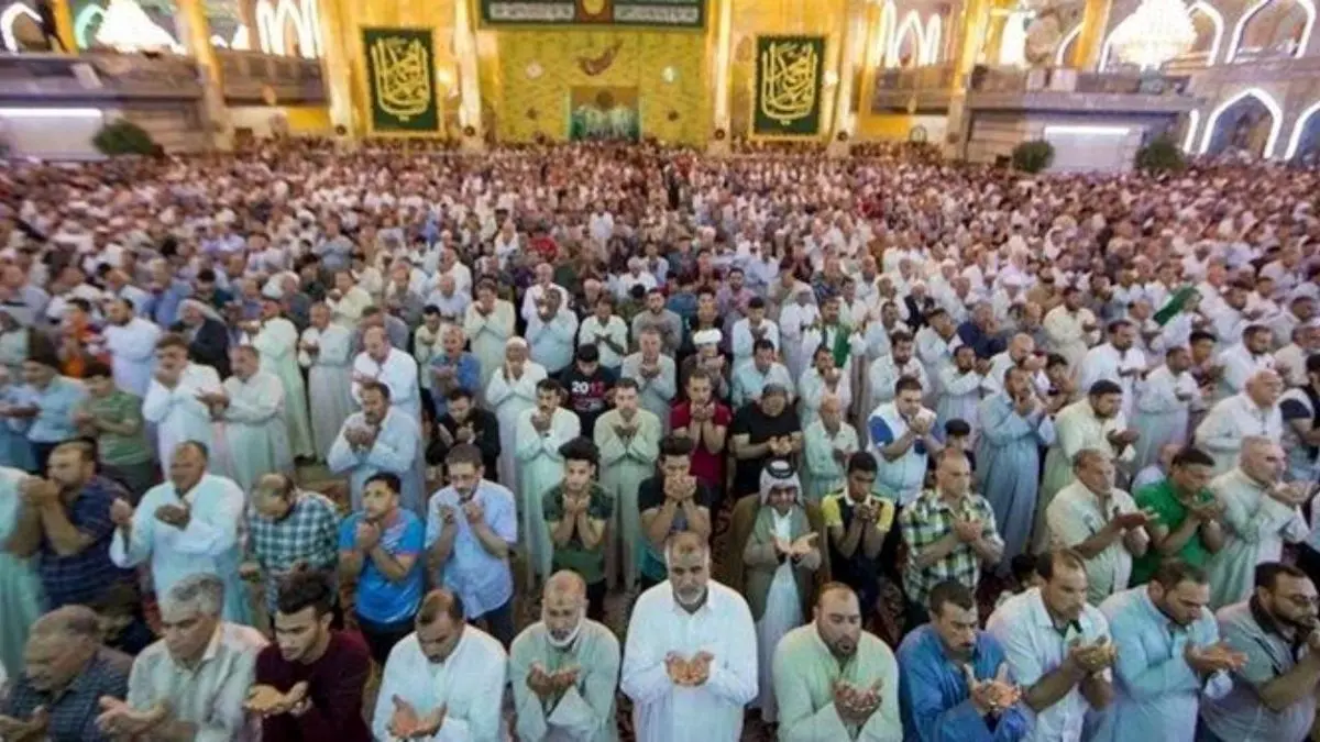 برپایی نماز جمعه در صحن حرم حسینی بعد از 19 ماه توقف