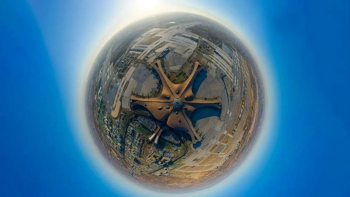 تصویر 360 درجه از بزرگترین فرودگاه جهان + عکس