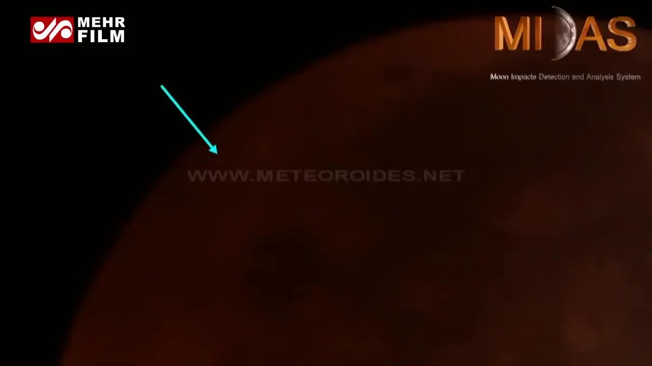 لحظه برخورد شهاب‌سنگ با ماه + ویدئو