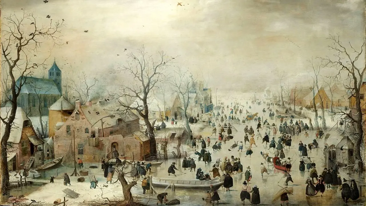هنر روز، منظره زمستانی اسکیت‌سواران