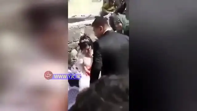 رسم عجیب کتک زدن عروس + ویدئو