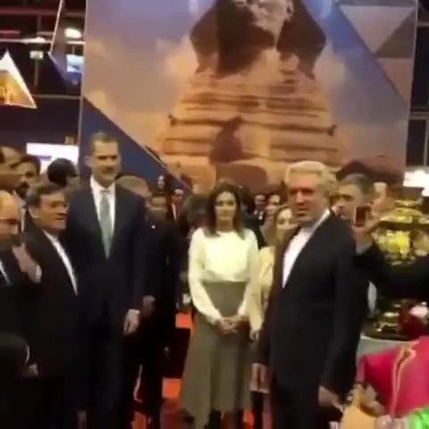 بازدید پادشاه اسپانیا از غرفه گردشگری ایران + ویدئو