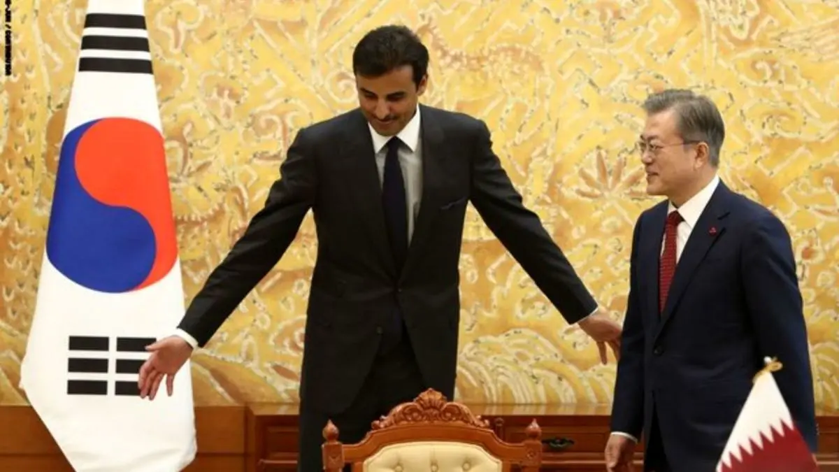 امیر قطر با رئیس‌جمهور کره‌جنوبی دیدار کرد