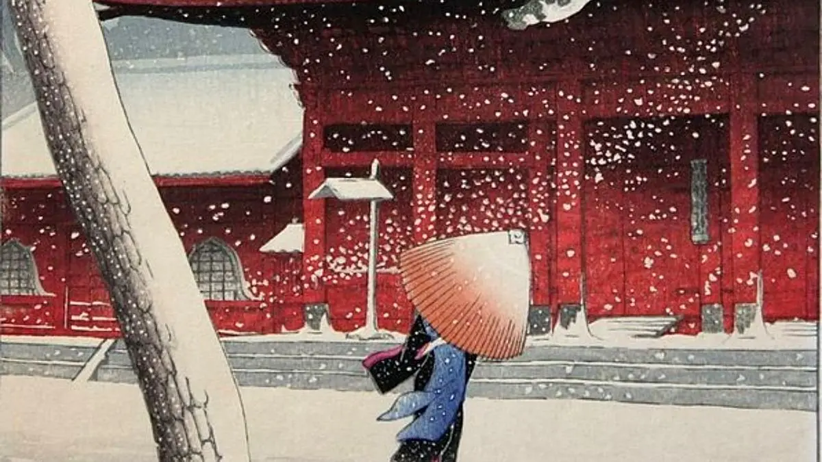 هنر روز، برف در معبد زوجو