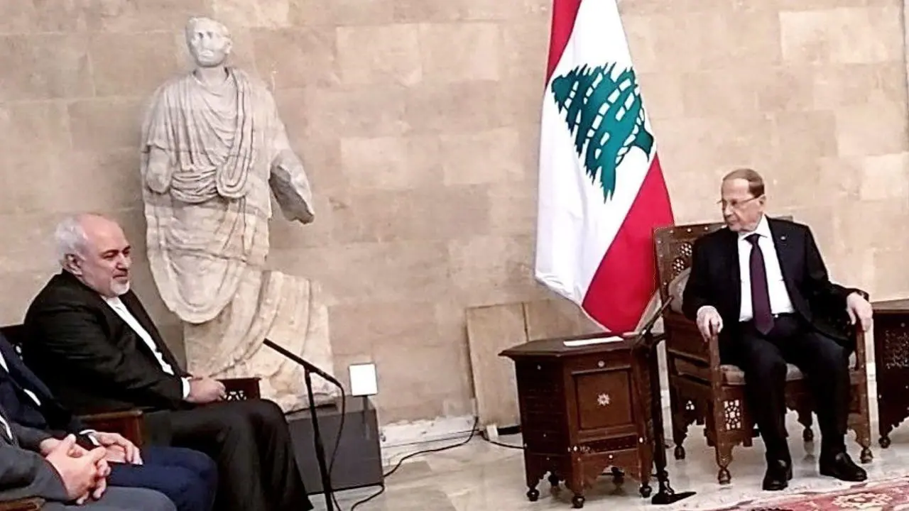 ظریف با رئیس‌جمهوری لبنان دیدار کرد