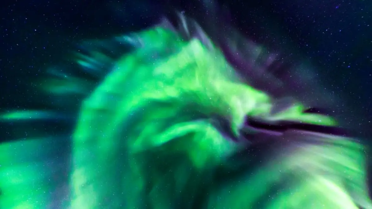 عکس روز ناسا، اژدهای شفق قطبی