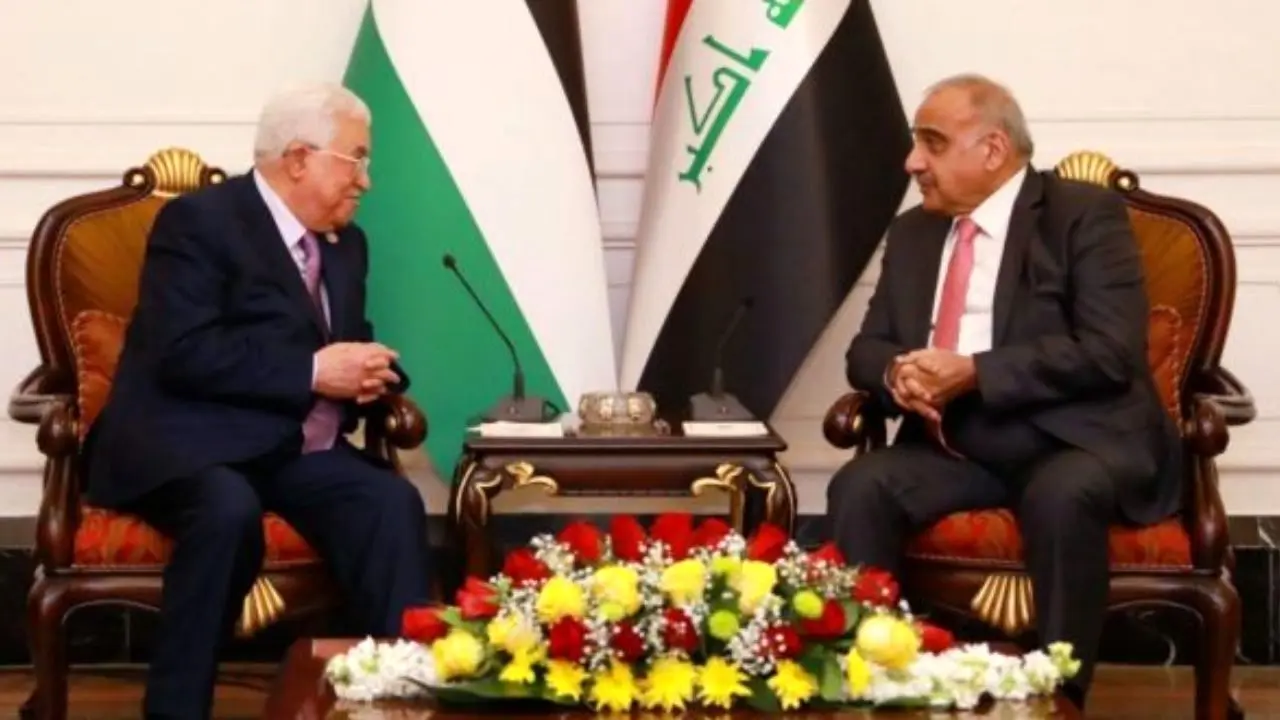دیدار محمود عباس با عادل عبدالمهدی در بغداد