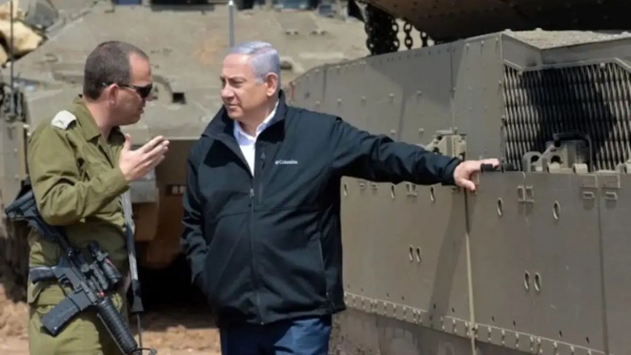بازدید نتانیاهو از نیروهای مستقر در مرز غزه