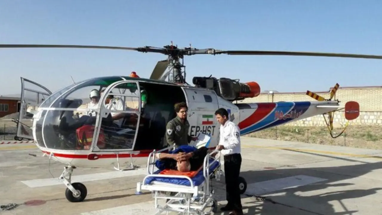 انتقال 1264 نفر با بالگرد اوژانس هوایی در استان‌های سیل زده