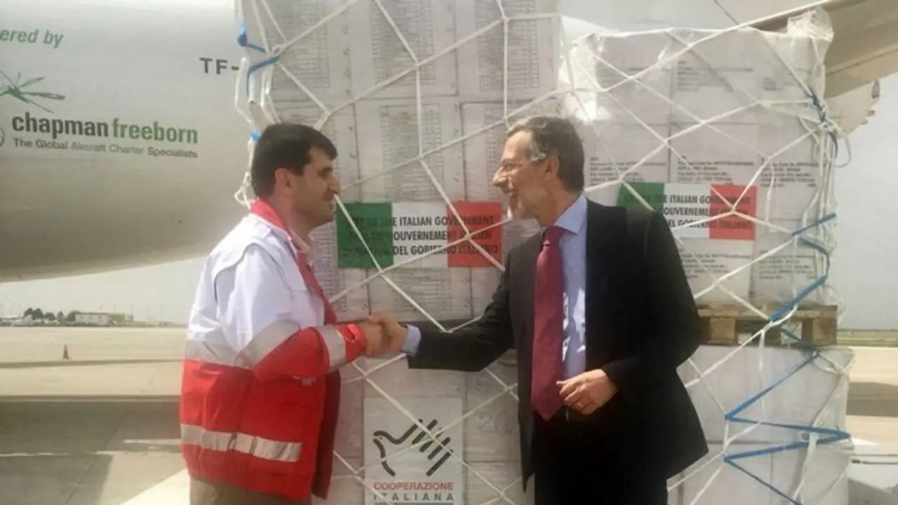 ارسال کمک‌های بشردوستانه ایتالیا به سیل‌زدگان ایران