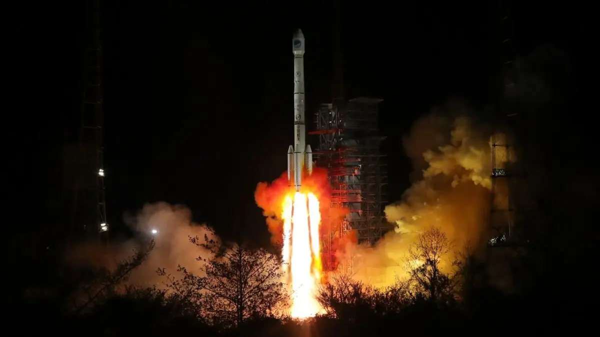 پرتاب آخرین ماهواره چین به فضا + ویدئو