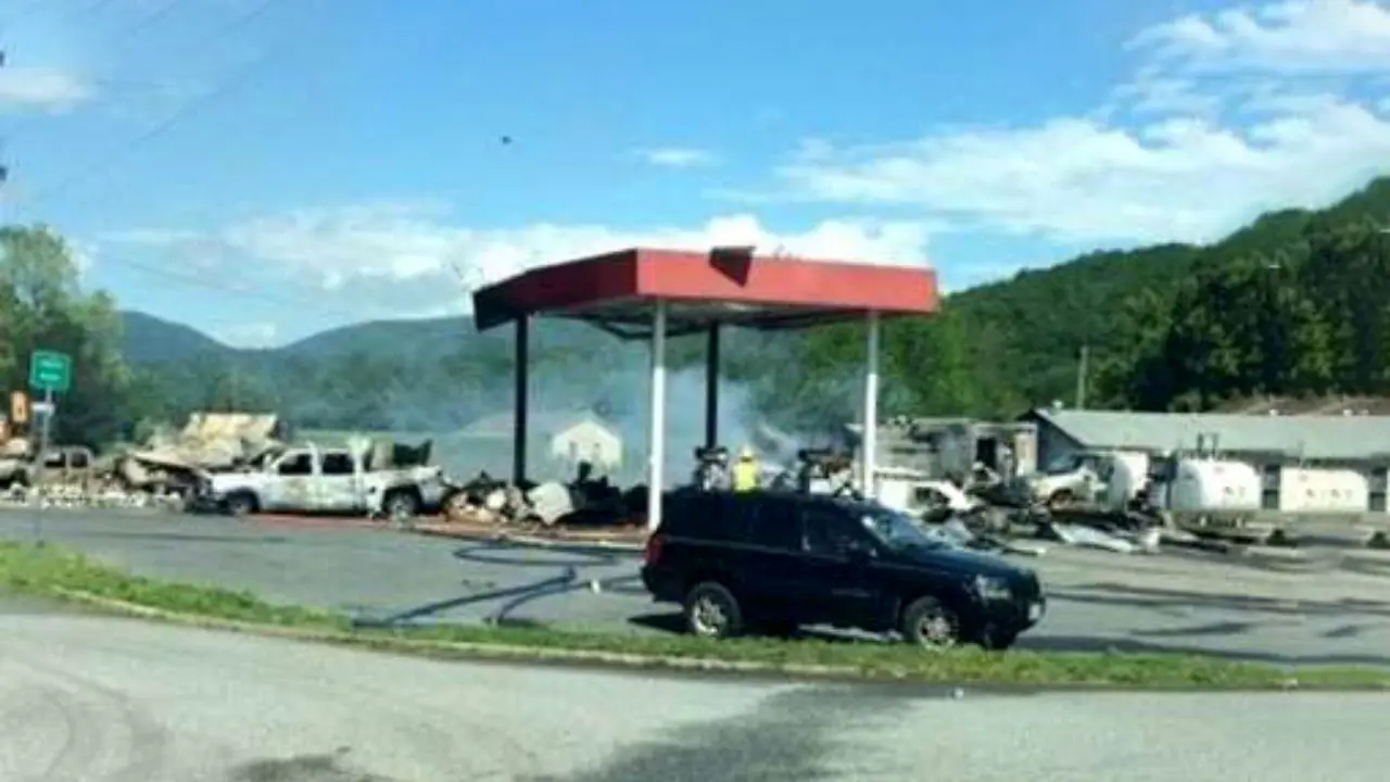انفجار مرگبار در پمپ بنزین ویرجینیا + ویدئو