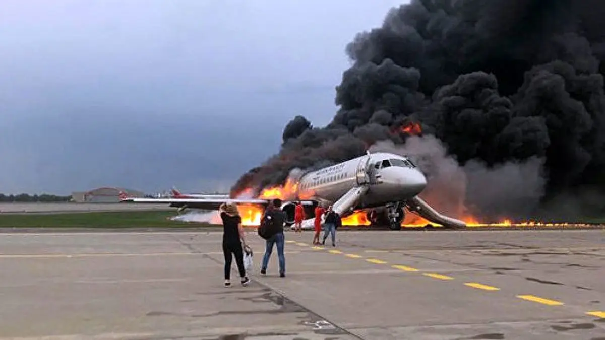 تلفات آتش‌سوزی هواپیمای روسی افزایش یافت