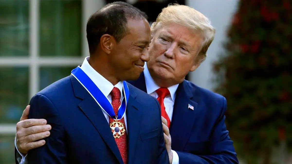 ترامپ به گلف‌باز آمریکایی مدال افتخار داد