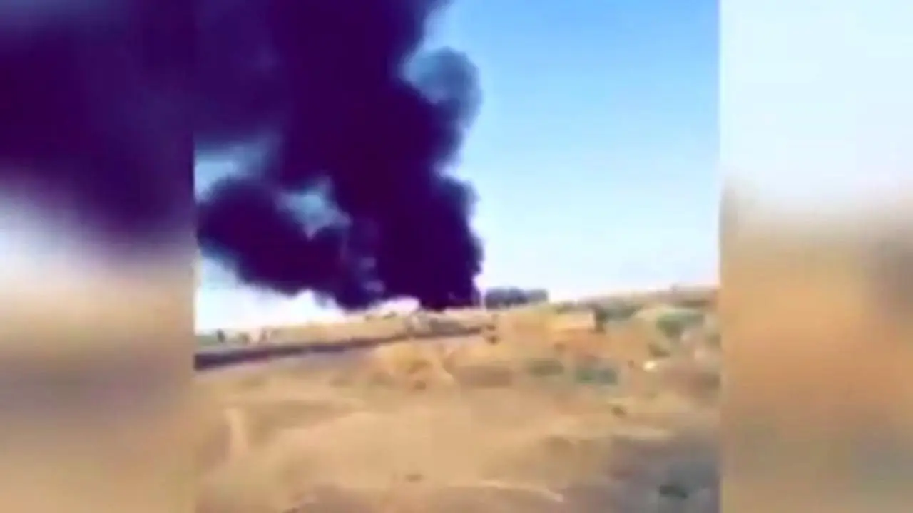 آتش‌سوزی در تأسیسات نفتی عربستان بعد از حمله پهپادی یمن + ویدئو