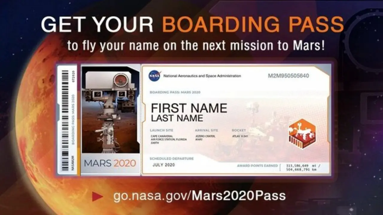 ناسا نام افراد را به مریخ می‌برد