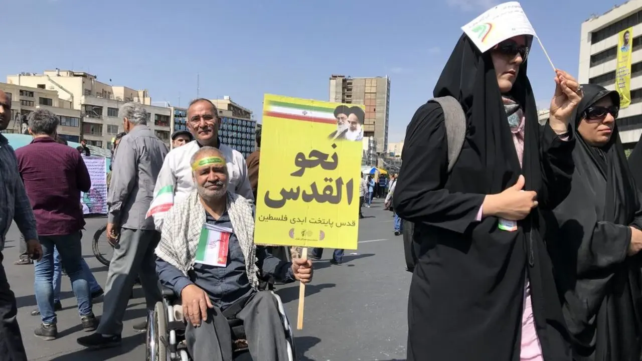 اولین تصاویر از راهپیمایی روز قدس مردم تهران + ویدئو