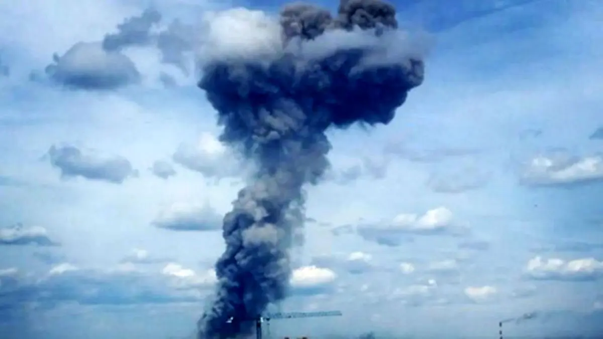 وقوع چند انفجار مهیب در کارخانه مواد منفجره روسیه + ویدئو