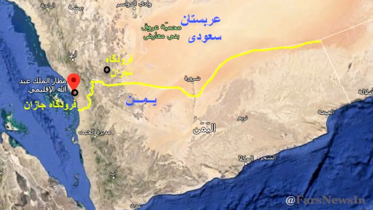 حمله پهپادی یمن به آشیانه جنگنده‌های سعودی در فرودگاه جیزان