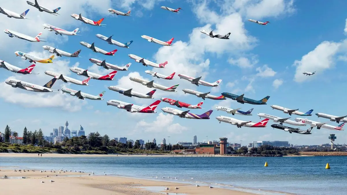 ترافیک هوایی در فرودگاه سیدنی + ویدئو