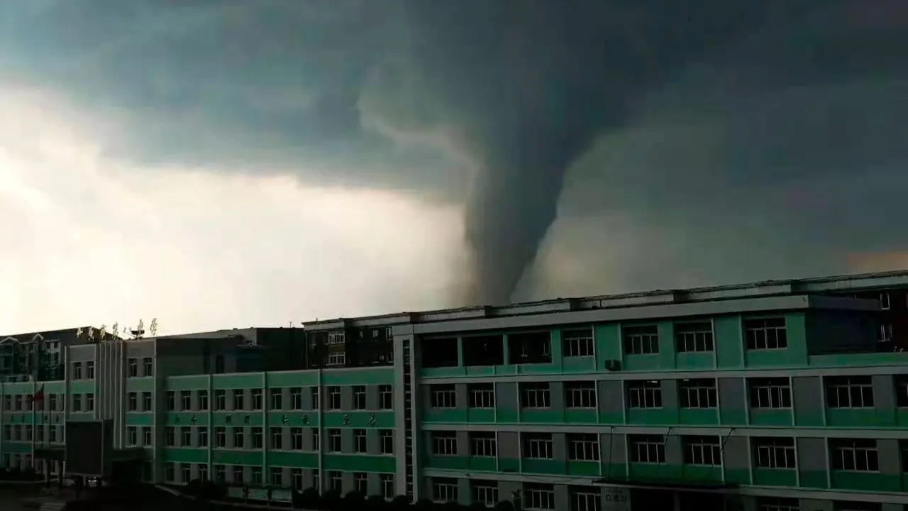 6 کشته و 190 مصدوم در گردباد عظیم در چین + ویدئو