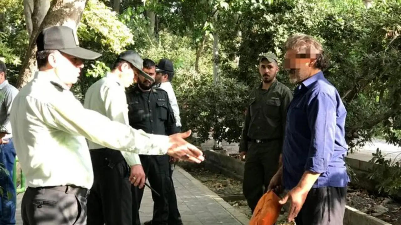 معتادان متجاهر در پارک لاله جمع‌آوری شدند