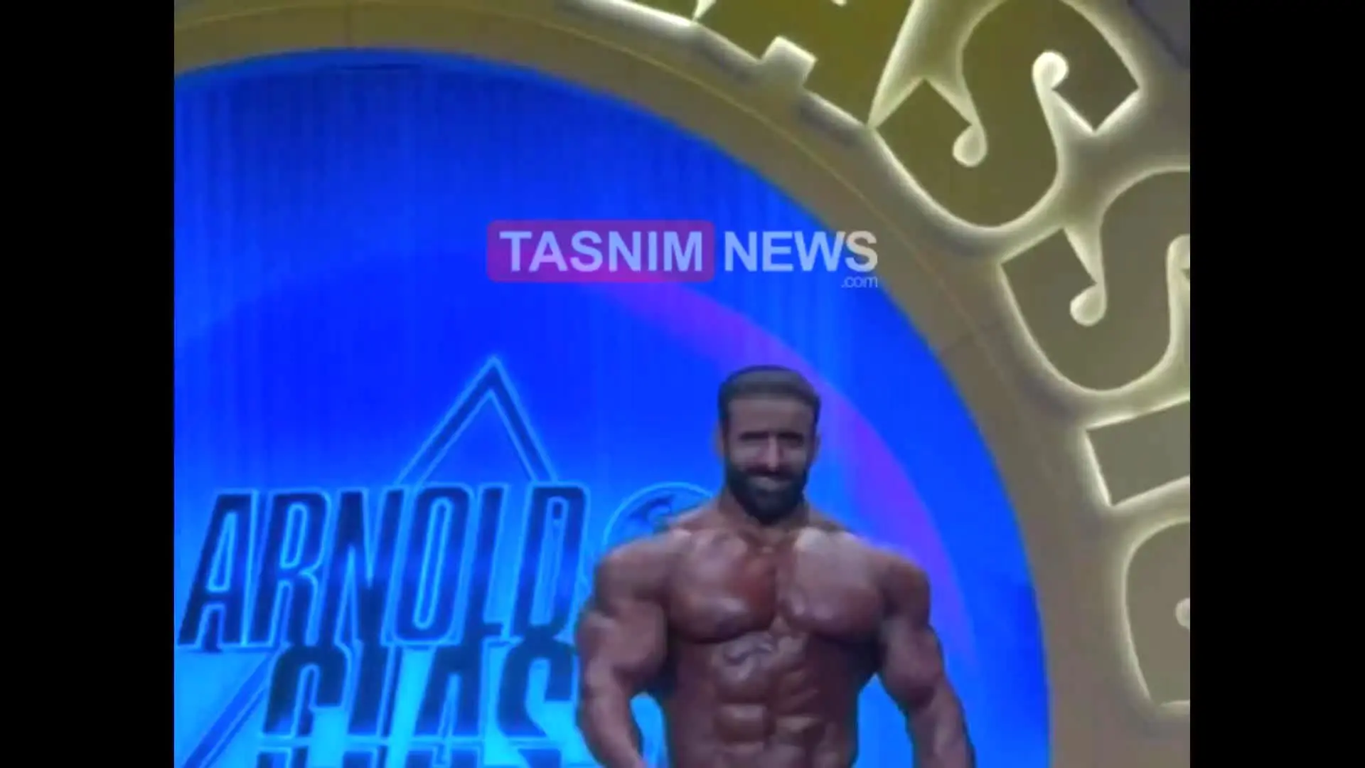 ببینید| سلام نظامی هادی چوپان در مسابقات آرنولد کلاسیک