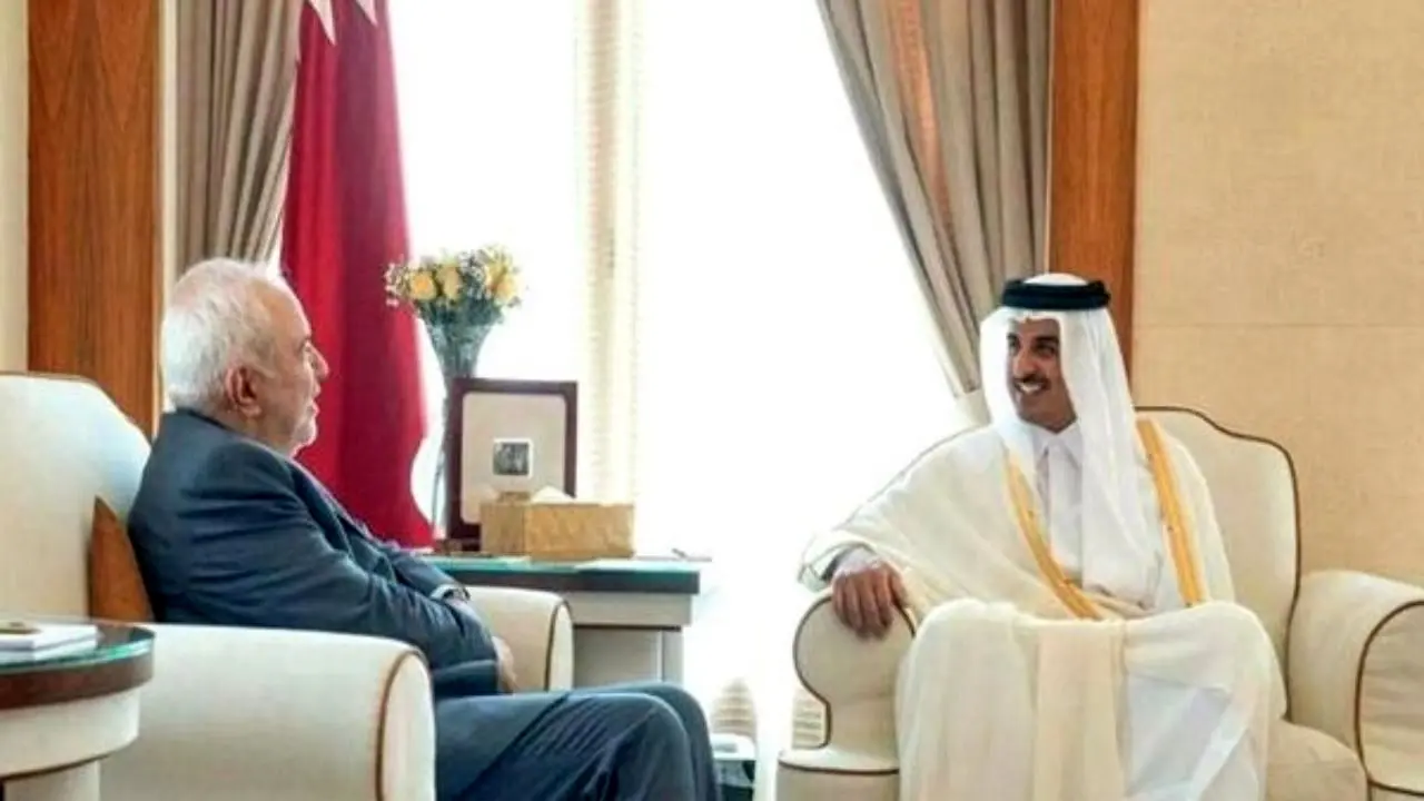 ظریف با امیر قطر دیدار و‌ گفتگو‌ کرد