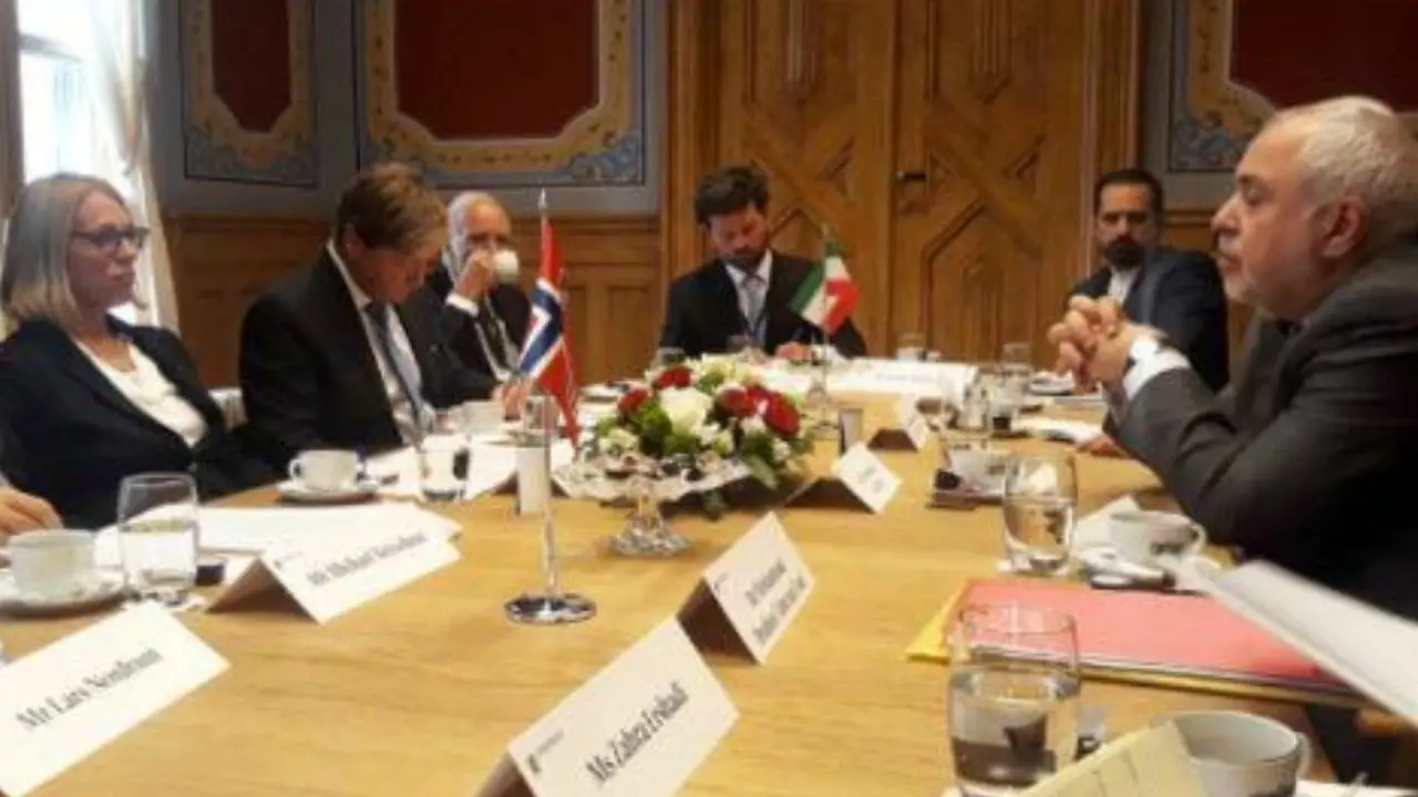 ظریف با رئیس کمیسیون سیاست خارجی و دفاعی پارلمان نروژ دیدار کرد