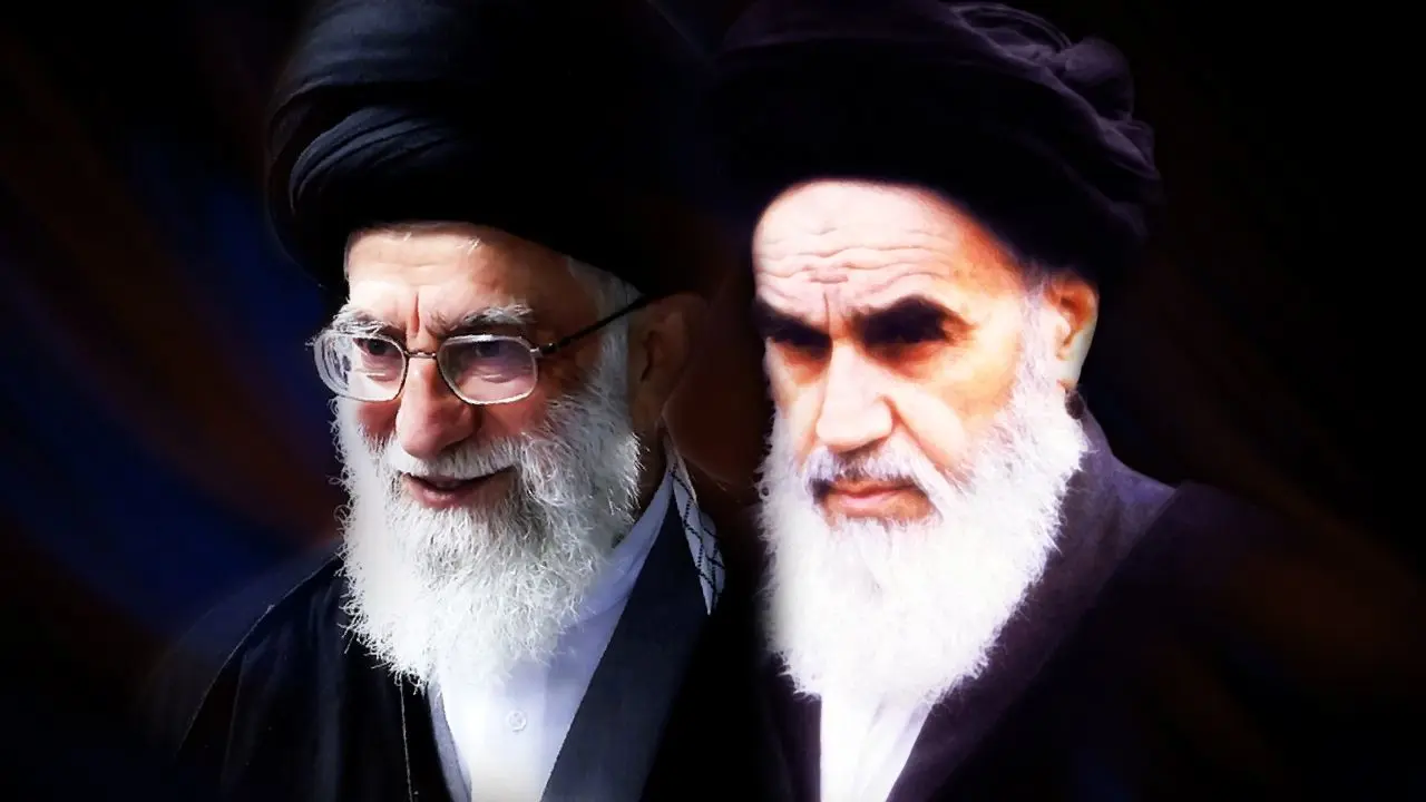 تبریک عید غدیر توسط رهبر انقلاب به امام خمینی(ره) در حسینیه جماران + ویدئو