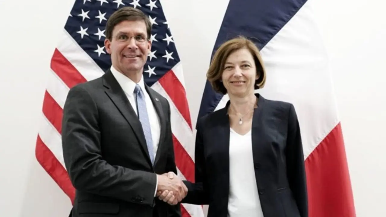 نشست هماهنگی وزرای دفاع آمریکا و فرانسه درباره ائتلاف دریایی برگزار می‌شود