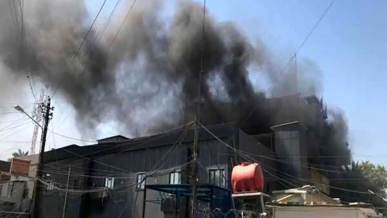وقوع آتش‌سوزی در سفارت رومانی در بغداد