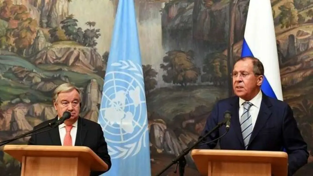 وزیر خارجه روسیه با دبیرکل سازمان ملل گفت‌وگو کرد