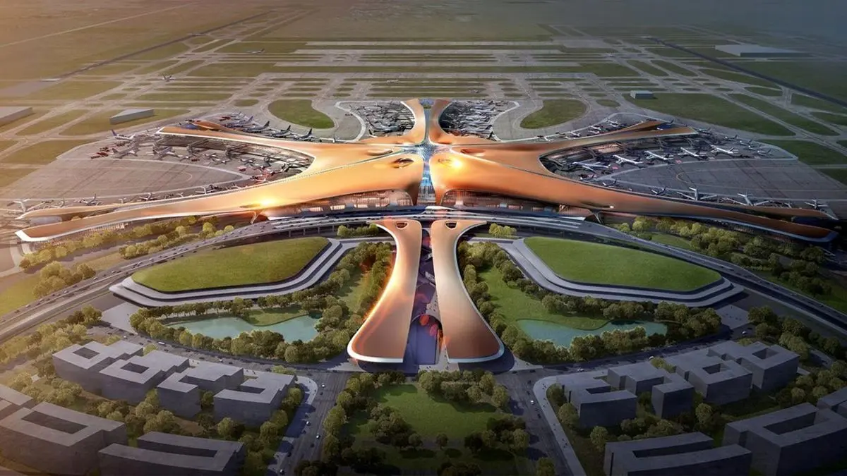 افتتاح فرودگاه بزرگ ققنوس‌مانند در پکن + ویدئو