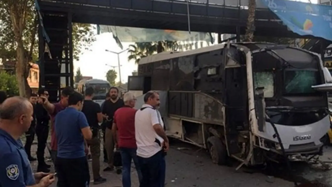 وقوع انفجار در نزدیکی مرکز پلیس «آدانا»ی ترکیه + ویدئو