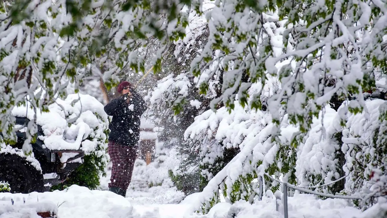 بارش برف در «سپتامبر» مردم آمریکا را غافلگیر کرد + ویدئو