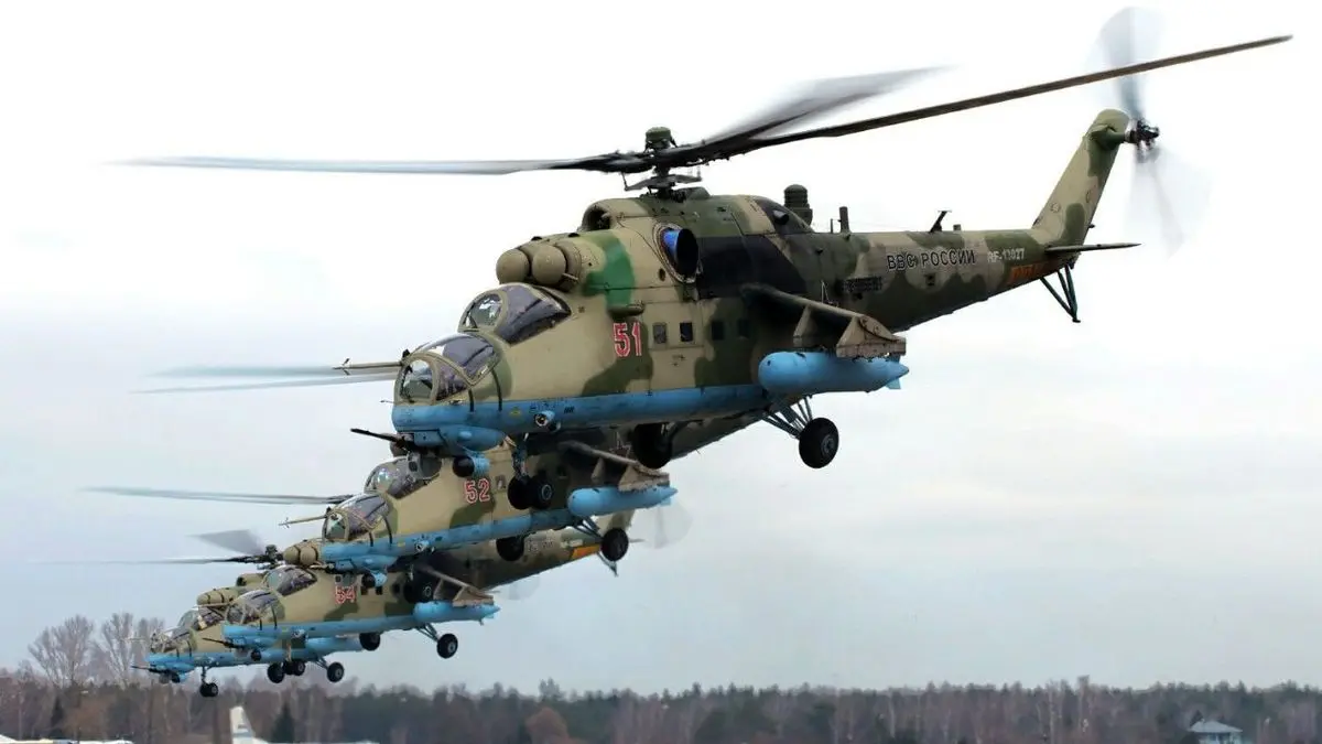مانور بالگردهای جنگنده روسی + ویدئو