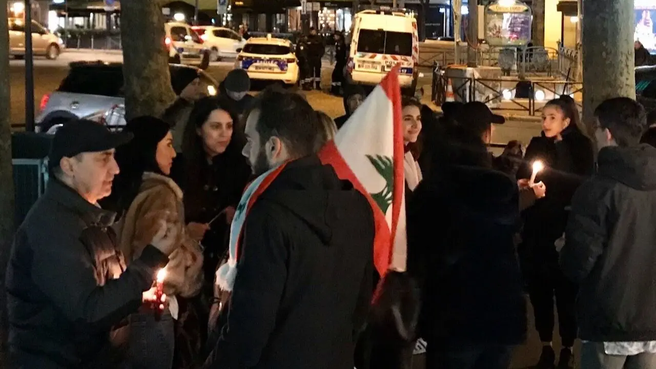 لبنانی‌ها در پاریس تظاهرات کردند