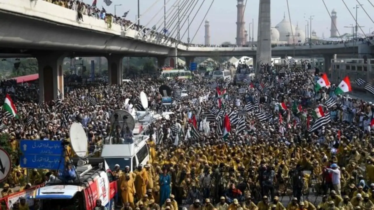 تظاهرات معترضان مخالف دولت پاکستان در پایتخت