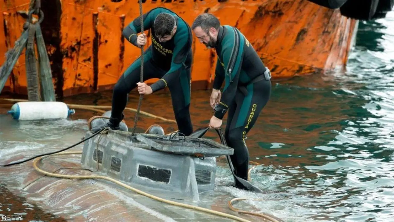 کشف قاچاق 121 میلیون دلاری با زیردریایی در اسپانیا