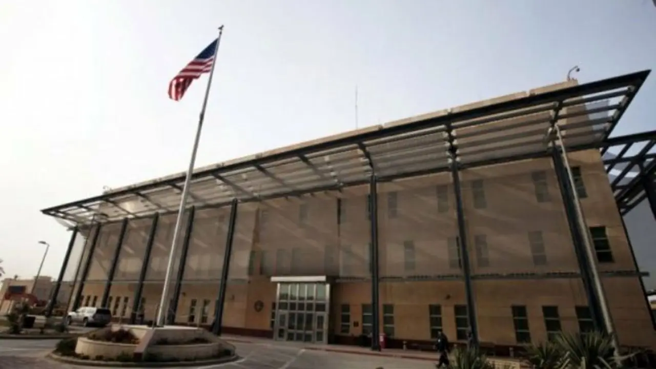 کاروانی از تجهیزات نظامی وارد سفارت آمریکا در بغداد شد