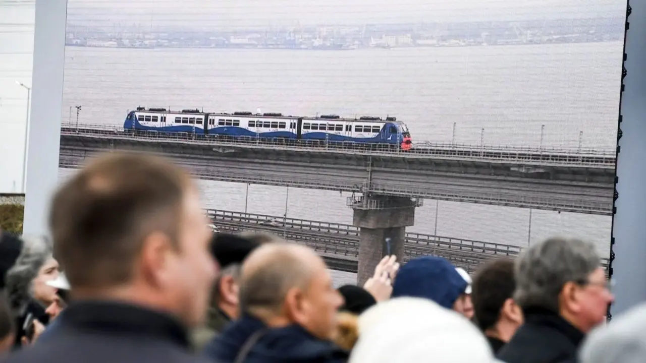 طولانی‌ترین پُل ریلی اروپا توسط «پوتین» افتتاح شد + ویدئو