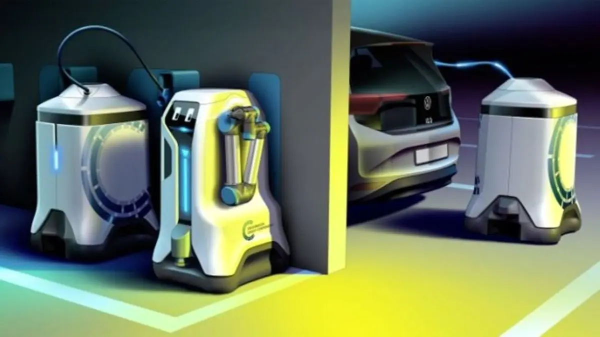 ربات‌هایی که قدم می‌زنند و خودروها را شارژ می‌کنند