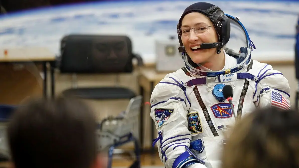 رکورد حضور یک زن در فضا شکسته شد