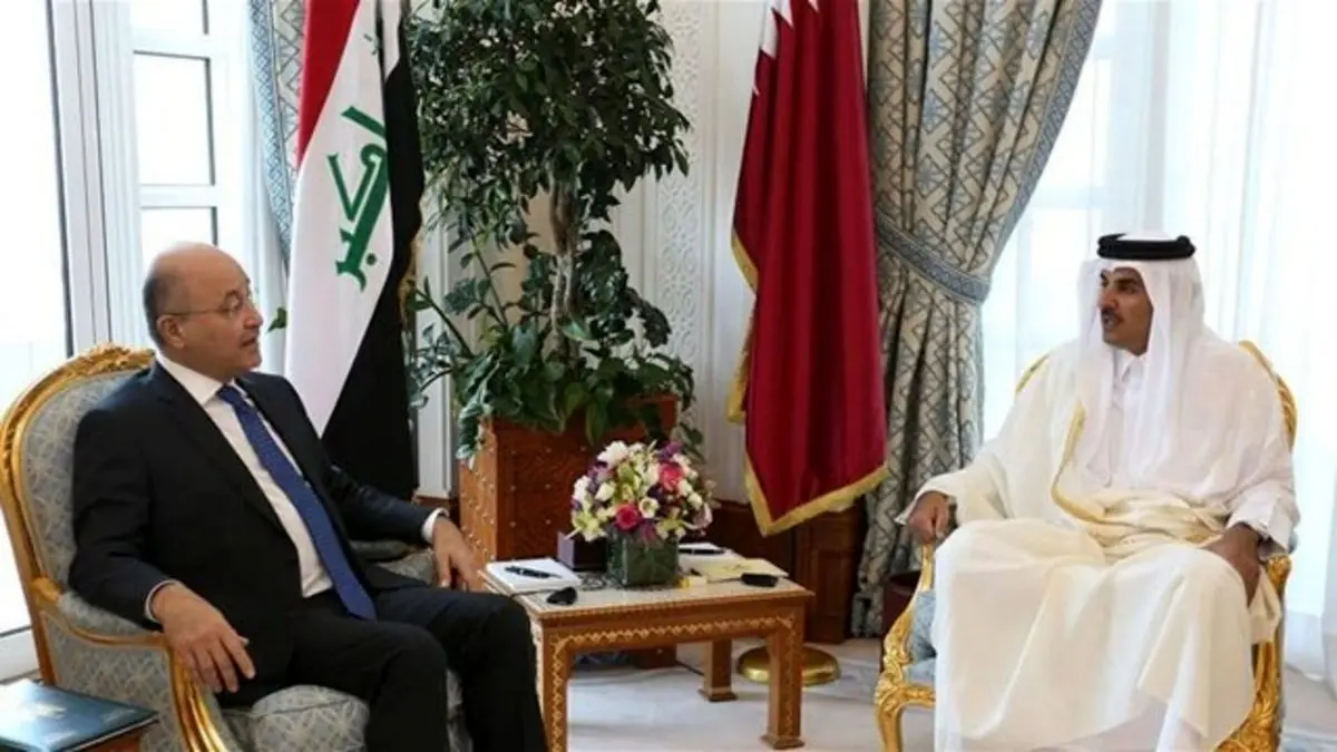 رایزنی تلفنی برهم صالح با امیر قطر و پادشاه اردن