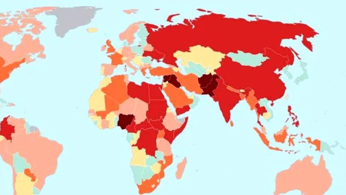 10 کشور اول جهان که تحت تاثیر تروریسم قرار دارند کدام‌اند؟